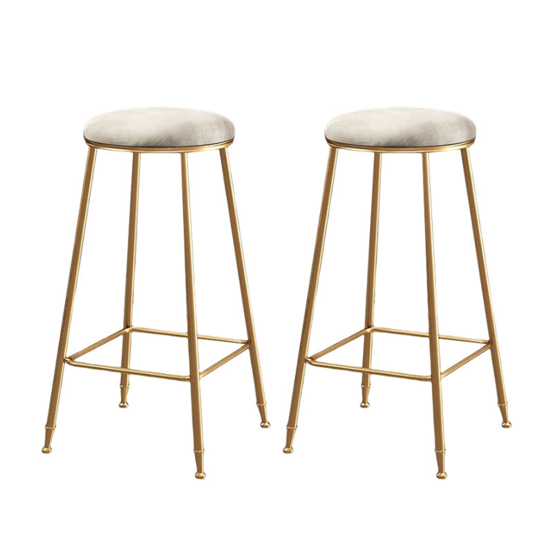 Minimalist Design Stackable Stools for Home Use Backless Barstool with Cushion White 2 Piece Set Clearhalo 'Bar Furniture' 'Bar Stools' 'bar_stools' 'furn' 'furn_bar_stools' 'Furniture' 'furniture_bar_stools' 'Kitchen & Dining Furniture' 4886943
