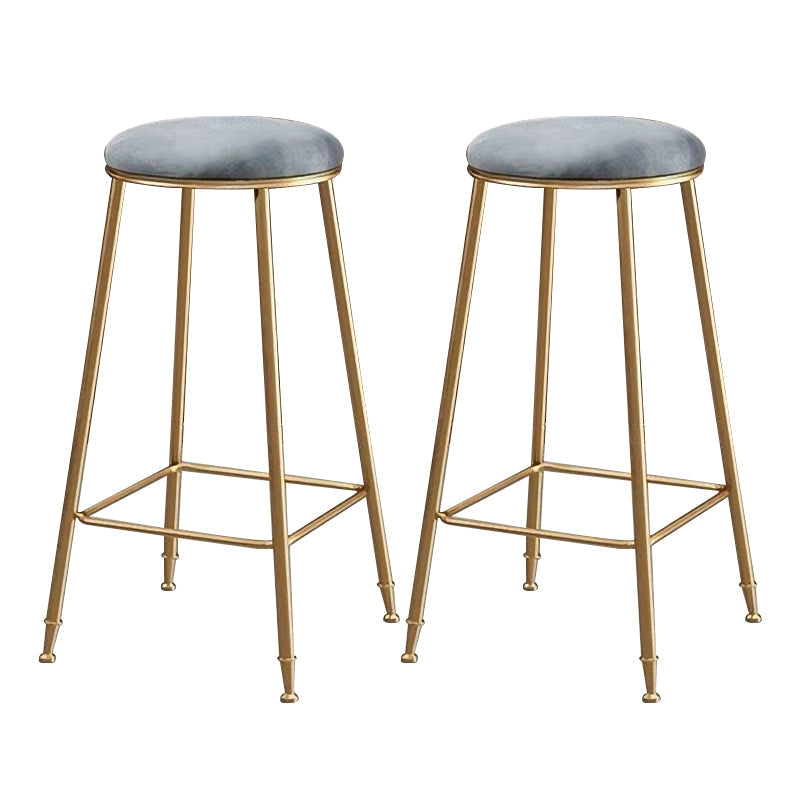 Minimalist Design Stackable Stools for Home Use Backless Barstool with Cushion Grey 2 Piece Set Clearhalo 'Bar Furniture' 'Bar Stools' 'bar_stools' 'furn' 'furn_bar_stools' 'Furniture' 'furniture_bar_stools' 'Kitchen & Dining Furniture' 4886947