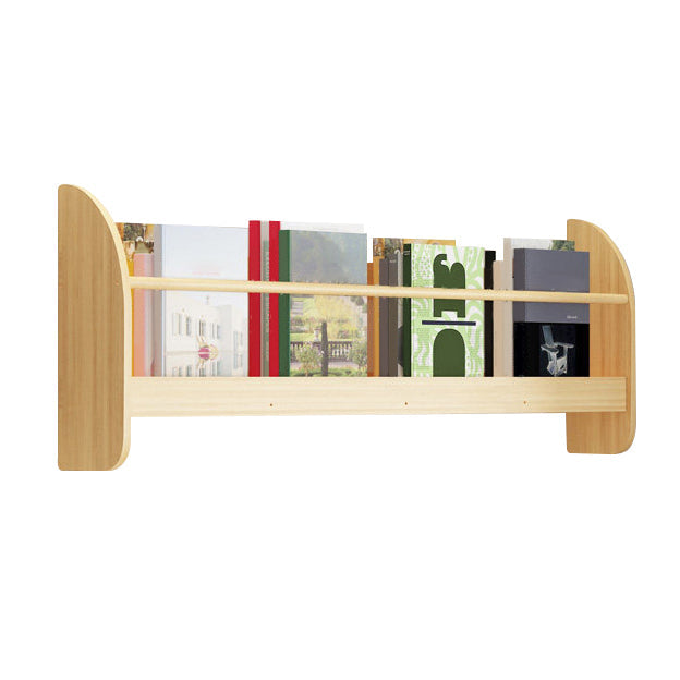 Pine Wood Wall Mounted Bookshelf Natural Scandinavian Bookcase for Bedroom 39.4"L x 4.7"W x 12.6"H Clearhalo 'Bookcases' 'Furniture' 'furniture_bookcases' 'Office Furniture' 4887046
