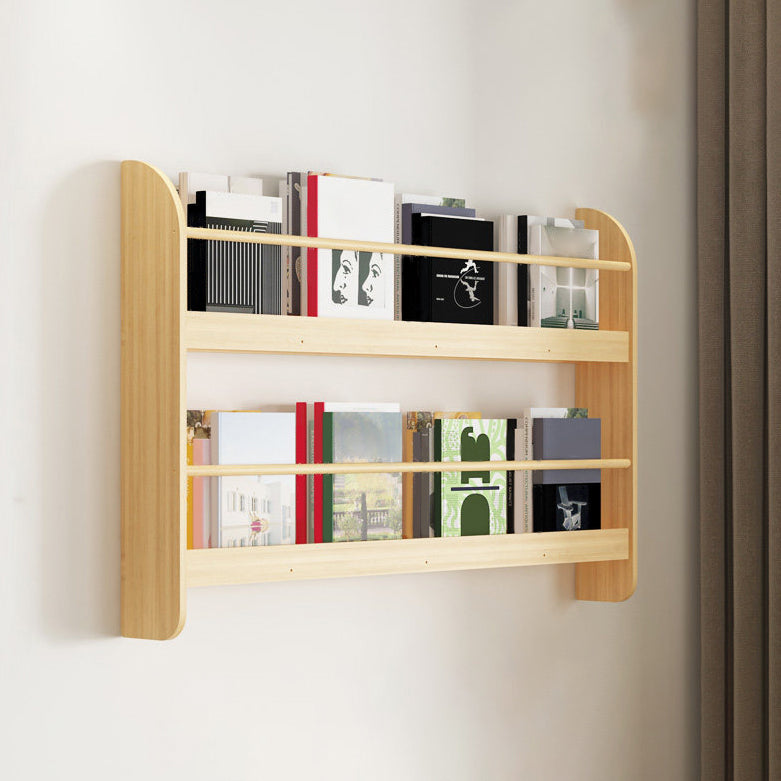 Pine Wood Wall Mounted Bookshelf Natural Scandinavian Bookcase for Bedroom Clearhalo 'Bookcases' 'Furniture' 'furniture_bookcases' 'Office Furniture' 4887047