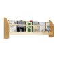 Pine Wood Wall Mounted Bookshelf Natural Scandinavian Bookcase for Bedroom 47.2"L x 4.7"W x 12.6"H Clearhalo 'Bookcases' 'Furniture' 'furniture_bookcases' 'Office Furniture' 4887049