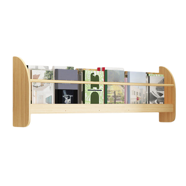 Pine Wood Wall Mounted Bookshelf Natural Scandinavian Bookcase for Bedroom 47.2"L x 4.7"W x 12.6"H Clearhalo 'Bookcases' 'Furniture' 'furniture_bookcases' 'Office Furniture' 4887049