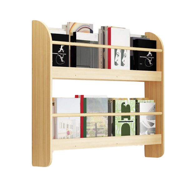 Pine Wood Wall Mounted Bookshelf Natural Scandinavian Bookcase for Bedroom 31.5"L x 4.7"W x 24"H Clearhalo 'Bookcases' 'Furniture' 'furniture_bookcases' 'Office Furniture' 4887052