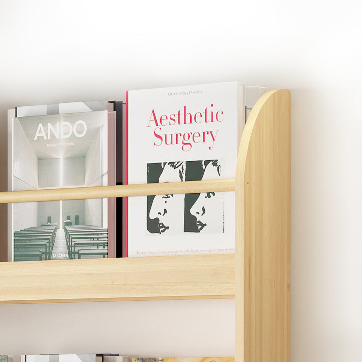 Pine Wood Wall Mounted Bookshelf Natural Scandinavian Bookcase for Bedroom Clearhalo 'Bookcases' 'Furniture' 'furniture_bookcases' 'Office Furniture' 4887055