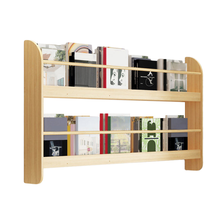 Pine Wood Wall Mounted Bookshelf Natural Scandinavian Bookcase for Bedroom 47.2"L x 4.7"W x 24"H Clearhalo 'Bookcases' 'Furniture' 'furniture_bookcases' 'Office Furniture' 4887056