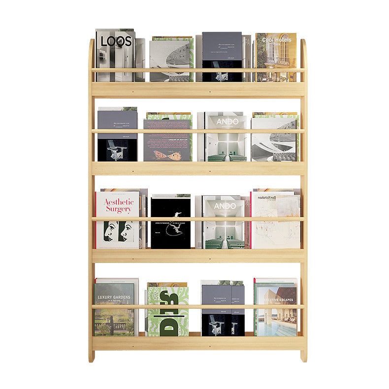 Pine Wood Wall Mounted Bookshelf Natural Scandinavian Bookcase for Bedroom Clearhalo 'Bookcases' 'Furniture' 'furniture_bookcases' 'Office Furniture' 4887059