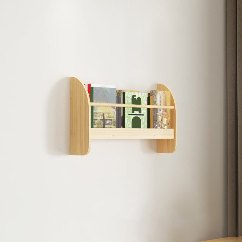 Pine Wood Wall Mounted Bookshelf Natural Scandinavian Bookcase for Bedroom Clearhalo 'Bookcases' 'Furniture' 'furniture_bookcases' 'Office Furniture' 4887061