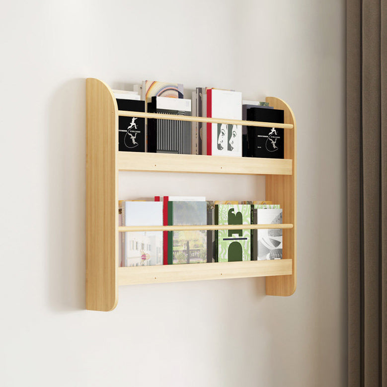 Pine Wood Wall Mounted Bookshelf Natural Scandinavian Bookcase for Bedroom Clearhalo 'Bookcases' 'Furniture' 'furniture_bookcases' 'Office Furniture' 4887066