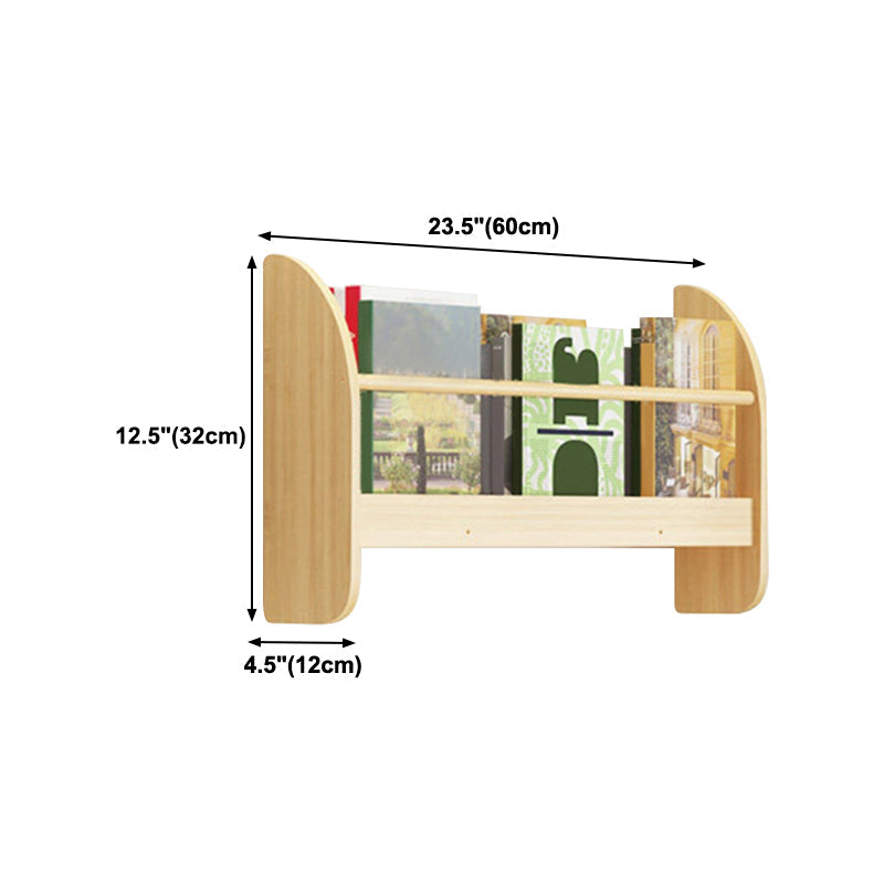 Pine Wood Wall Mounted Bookshelf Natural Scandinavian Bookcase for Bedroom Clearhalo 'Bookcases' 'Furniture' 'furniture_bookcases' 'Office Furniture' 4887068