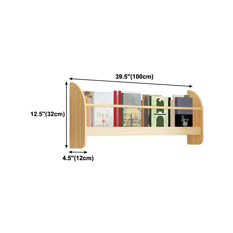 Pine Wood Wall Mounted Bookshelf Natural Scandinavian Bookcase for Bedroom Clearhalo 'Bookcases' 'Furniture' 'furniture_bookcases' 'Office Furniture' 4887070