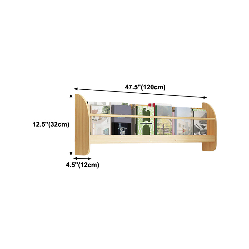 Pine Wood Wall Mounted Bookshelf Natural Scandinavian Bookcase for Bedroom Clearhalo 'Bookcases' 'Furniture' 'furniture_bookcases' 'Office Furniture' 4887071
