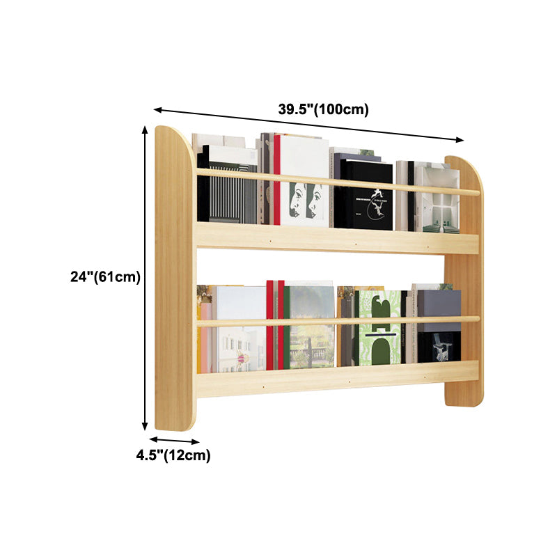Pine Wood Wall Mounted Bookshelf Natural Scandinavian Bookcase for Bedroom Clearhalo 'Bookcases' 'Furniture' 'furniture_bookcases' 'Office Furniture' 4887074