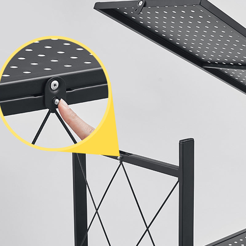 Foldable Bookshelf Scandinavian Style Bookcase for Home Office with Casters Clearhalo 'Bookcases' 'furn' 'furn_bookcases' 'Furniture' 'furniture_bookcases' 'Office Furniture' 4887092