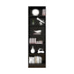 Scandinavian Manufactured Wood Standard Bookshelf Vertical Closed Back Bookcase 23.6"L x 9.4"W x 70.9"H Black Bookcases Clearhalo 'Bookcases' 'furn' 'furn_bookcases' 'Furniture' 'furniture_bookcases' 'Office Furniture' 4887122