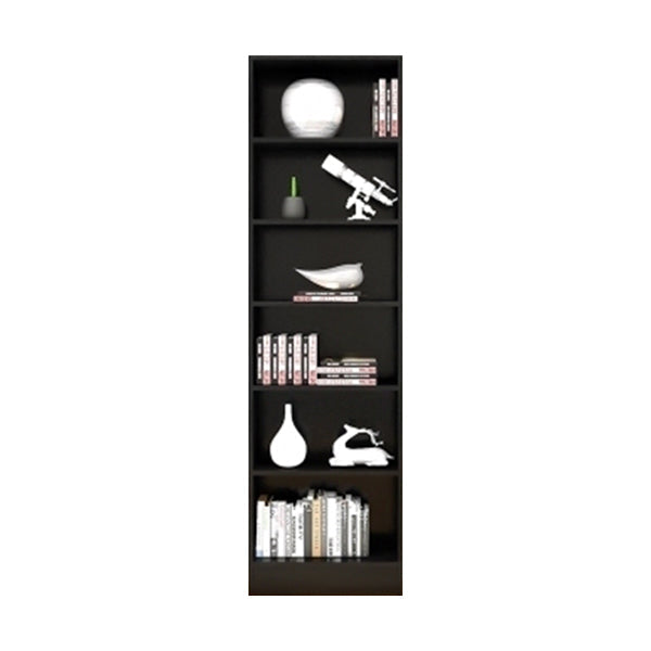 Scandinavian Manufactured Wood Standard Bookshelf Vertical Closed Back Bookcase 23.6"L x 9.4"W x 70.9"H Black Bookcases Clearhalo 'Bookcases' 'furn' 'furn_bookcases' 'Furniture' 'furniture_bookcases' 'Office Furniture' 4887122
