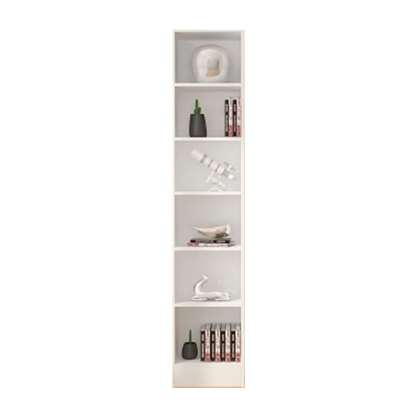 Scandinavian Manufactured Wood Standard Bookshelf Vertical Closed Back Bookcase 13.8"L x 9.4"W x 70.9"H White Bookcases Clearhalo 'Bookcases' 'furn' 'furn_bookcases' 'Furniture' 'furniture_bookcases' 'Office Furniture' 4887124