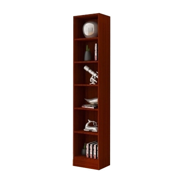 Scandinavian Manufactured Wood Standard Bookshelf Vertical Closed Back Bookcase 13.8"L x 9.4"W x 70.9"H Red Brown Bookcases Clearhalo 'Bookcases' 'furn' 'furn_bookcases' 'Furniture' 'furniture_bookcases' 'Office Furniture' 4887128