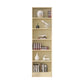 Scandinavian Manufactured Wood Standard Bookshelf Vertical Closed Back Bookcase 23.6"L x 9.4"W x 70.9"H Natural Bookcases Clearhalo 'Bookcases' 'furn' 'furn_bookcases' 'Furniture' 'furniture_bookcases' 'Office Furniture' 4887132