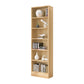Scandinavian Manufactured Wood Standard Bookshelf Vertical Closed Back Bookcase 23.6"L x 9.4"W x 70.9"H Walnut Bookcases Clearhalo 'Bookcases' 'furn' 'furn_bookcases' 'Furniture' 'furniture_bookcases' 'Office Furniture' 4887134