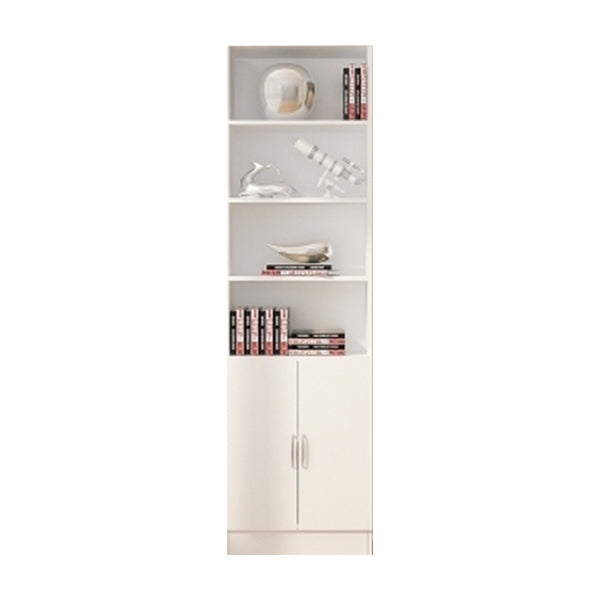 Scandinavian Manufactured Wood Standard Bookshelf Vertical Closed Back Bookcase 23.6"L x 9.4"W x 70.9"H White Cabinets Clearhalo 'Bookcases' 'furn' 'furn_bookcases' 'Furniture' 'furniture_bookcases' 'Office Furniture' 4887136