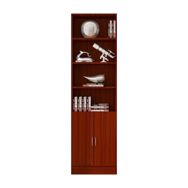 Scandinavian Manufactured Wood Standard Bookshelf Vertical Closed Back Bookcase 23.6"L x 9.4"W x 70.9"H Red Brown Cabinets Clearhalo 'Bookcases' 'furn' 'furn_bookcases' 'Furniture' 'furniture_bookcases' 'Office Furniture' 4887137