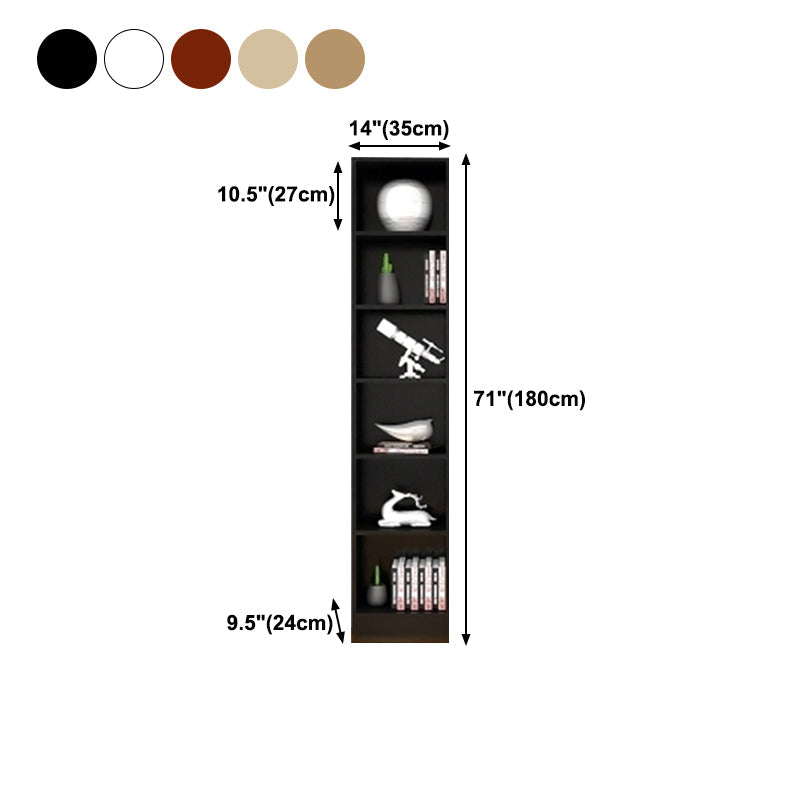 Scandinavian Manufactured Wood Standard Bookshelf Vertical Closed Back Bookcase Clearhalo 'Bookcases' 'furn' 'furn_bookcases' 'Furniture' 'furniture_bookcases' 'Office Furniture' 4887140