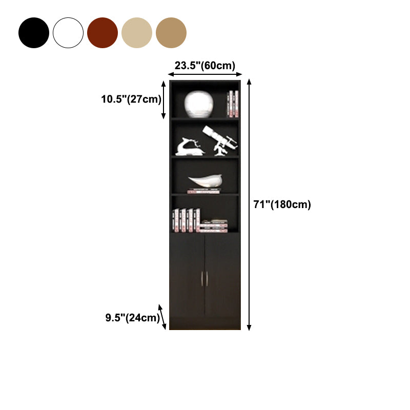 Scandinavian Manufactured Wood Standard Bookshelf Vertical Closed Back Bookcase Clearhalo 'Bookcases' 'furn' 'furn_bookcases' 'Furniture' 'furniture_bookcases' 'Office Furniture' 4887142