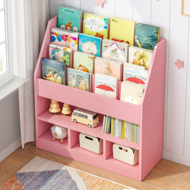 Manufactured Wood Ladder Bookshelf Scandinavian Vertical Closed Back Bookcase Clearhalo 'Bookcases' 'furn' 'furn_bookcases' 'Furniture' 'furniture_bookcases' 'Office Furniture' 4887169