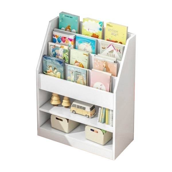 Manufactured Wood Ladder Bookshelf Scandinavian Vertical Closed Back Bookcase 16.5"L x 11.8"W x 39.4"H White Clearhalo 'Bookcases' 'furn' 'furn_bookcases' 'Furniture' 'furniture_bookcases' 'Office Furniture' 4887170