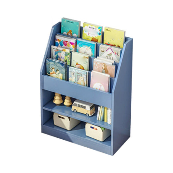 Manufactured Wood Ladder Bookshelf Scandinavian Vertical Closed Back Bookcase 16.5"L x 11.8"W x 39.4"H Blue Clearhalo 'Bookcases' 'furn' 'furn_bookcases' 'Furniture' 'furniture_bookcases' 'Office Furniture' 4887185