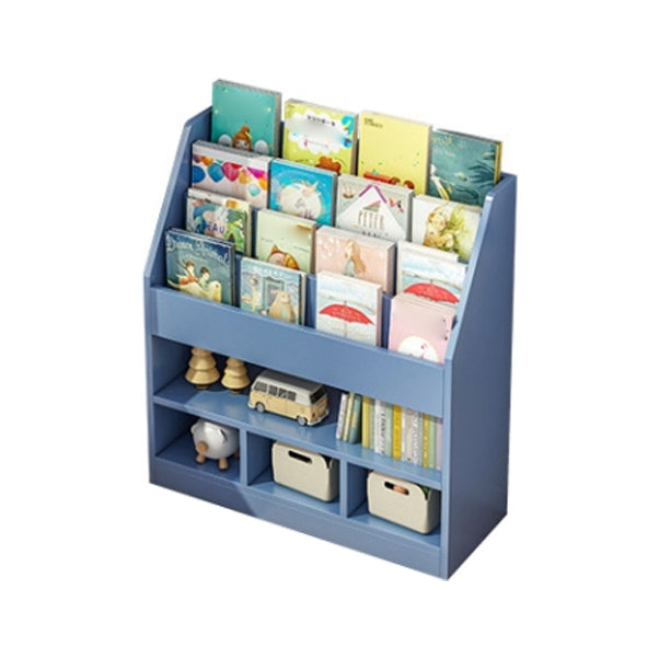 Manufactured Wood Ladder Bookshelf Scandinavian Vertical Closed Back Bookcase 36.2"L x 11.8"W x 39.4"H Blue Clearhalo 'Bookcases' 'furn' 'furn_bookcases' 'Furniture' 'furniture_bookcases' 'Office Furniture' 4887190