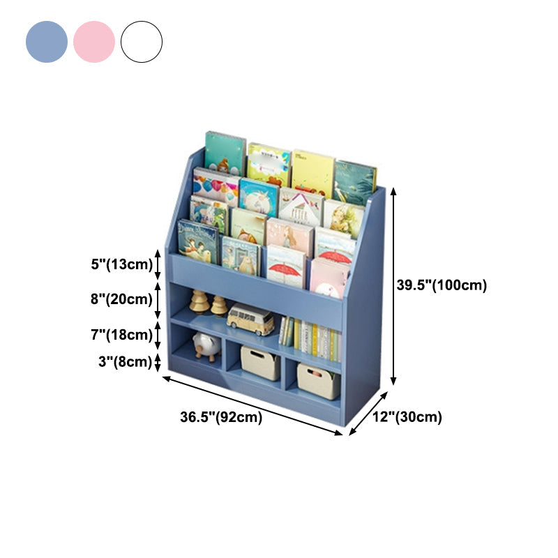 Manufactured Wood Ladder Bookshelf Scandinavian Vertical Closed Back Bookcase Clearhalo 'Bookcases' 'furn' 'furn_bookcases' 'Furniture' 'furniture_bookcases' 'Office Furniture' 4887194