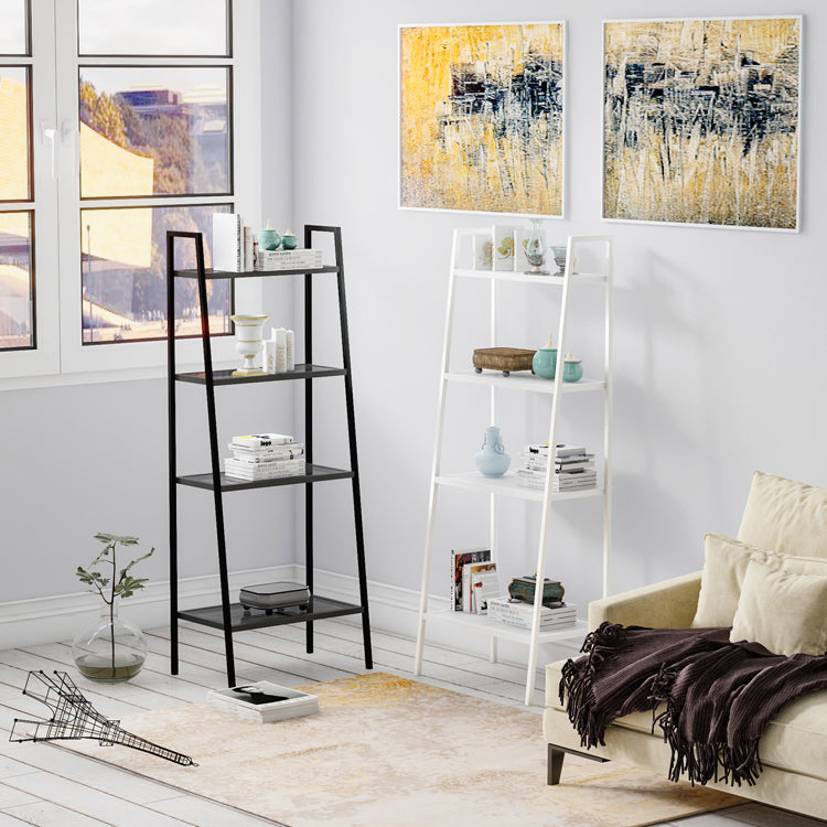 Scandinavian Open Ladder Bookshelf Metal Bookcase for Living Room Clearhalo 'Bookcases' 'furn' 'furn_bookcases' 'Furniture' 'furniture_bookcases' 'Office Furniture' 4887201