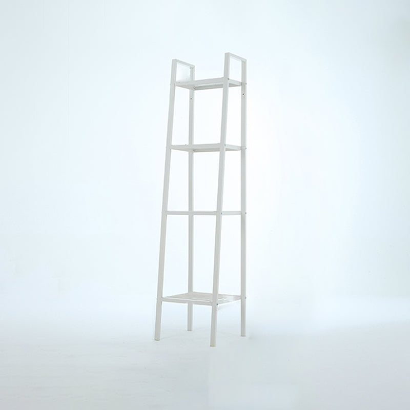 Scandinavian Open Ladder Bookshelf Metal Bookcase for Living Room 13.8"L x 13.8"W x 57.9"H White Clearhalo 'Bookcases' 'furn' 'furn_bookcases' 'Furniture' 'furniture_bookcases' 'Office Furniture' 4887202