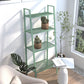 Scandinavian Open Ladder Bookshelf Metal Bookcase for Living Room 23.6"L x 13.8"W x 57.9"H Mint Green Clearhalo 'Bookcases' 'furn' 'furn_bookcases' 'Furniture' 'furniture_bookcases' 'Office Furniture' 4887209