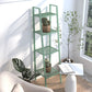 Scandinavian Open Ladder Bookshelf Metal Bookcase for Living Room 13.8"L x 13.8"W x 57.9"H Mint Green Clearhalo 'Bookcases' 'furn' 'furn_bookcases' 'Furniture' 'furniture_bookcases' 'Office Furniture' 4887211