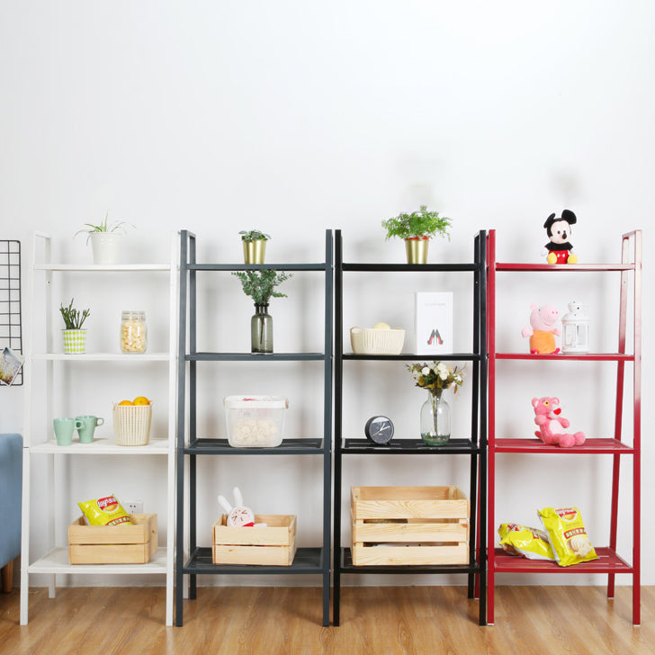 Scandinavian Open Ladder Bookshelf Metal Bookcase for Living Room Clearhalo 'Bookcases' 'furn' 'furn_bookcases' 'Furniture' 'furniture_bookcases' 'Office Furniture' 4887215