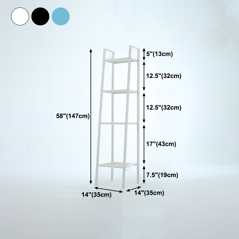 Scandinavian Open Ladder Bookshelf Metal Bookcase for Living Room Clearhalo 'Bookcases' 'furn' 'furn_bookcases' 'Furniture' 'furniture_bookcases' 'Office Furniture' 4887217