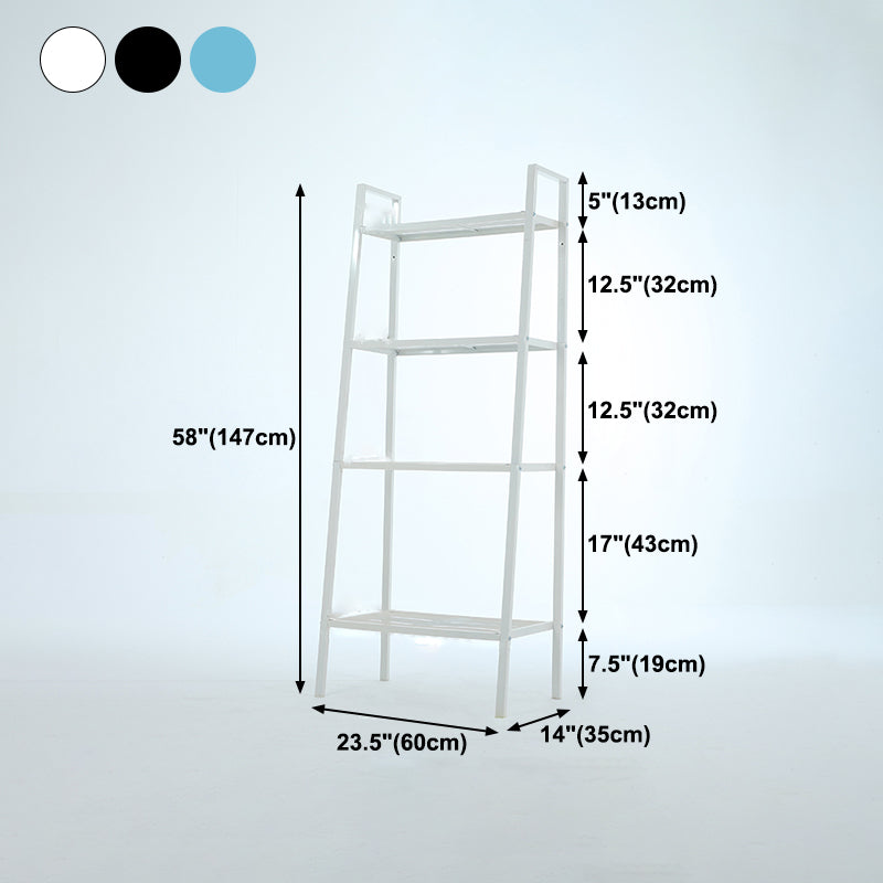 Scandinavian Open Ladder Bookshelf Metal Bookcase for Living Room Clearhalo 'Bookcases' 'furn' 'furn_bookcases' 'Furniture' 'furniture_bookcases' 'Office Furniture' 4887218