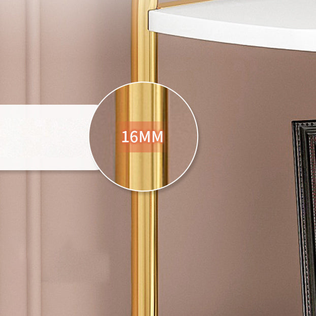 Scandinavian Open Corner Bookshelf with Iron Frame Manufactured Wood Bookcase Clearhalo 'Bookcases' 'furn' 'furn_bookcases' 'Furniture' 'furniture_bookcases' 'Office Furniture' 4887233