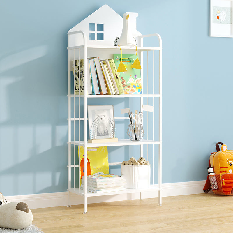 Open Back Bookshelf Scandinavian Style Bookcase for Home Study Room 23.6"L x 11"W x 55.1"H White Shelves Clearhalo 'Bookcases' 'furn' 'furn_bookcases' 'Furniture' 'furniture_bookcases' 'Office Furniture' 4887248