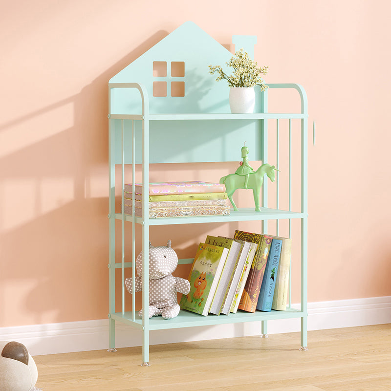 Open Back Bookshelf Scandinavian Style Bookcase for Home Study Room 23.6"L x 11"W x 43.3"H Blue Shelves Clearhalo 'Bookcases' 'furn' 'furn_bookcases' 'Furniture' 'furniture_bookcases' 'Office Furniture' 4887262