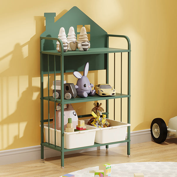 Open Back Bookshelf Scandinavian Style Bookcase for Home Study Room 23.6"L x 11"W x 43.3"H Green Hutch Clearhalo 'Bookcases' 'furn' 'furn_bookcases' 'Furniture' 'furniture_bookcases' 'Office Furniture' 4887272