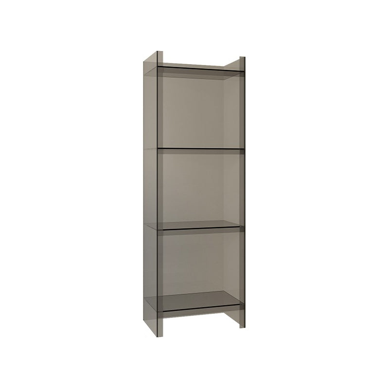 Closed Back Bookcase Scandinavian Style Bookshelf for Home Office Study Room 15.7"L x 9.8"W x 46.5"H Grey Clearhalo 'Bookcases' 'furn' 'furn_bookcases' 'Furniture' 'furniture_bookcases' 'Office Furniture' 4887279