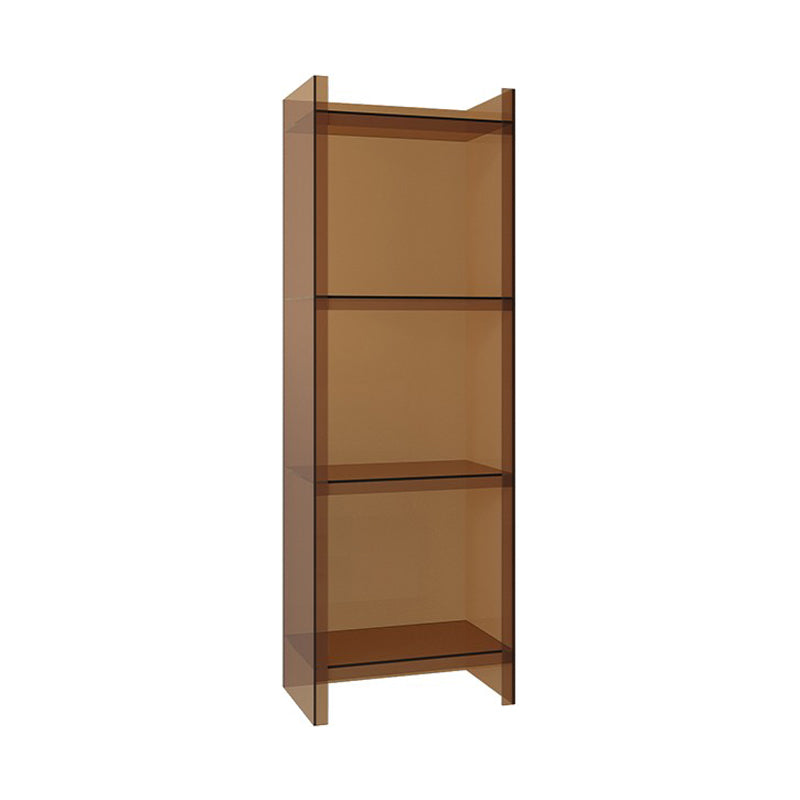 Closed Back Bookcase Scandinavian Style Bookshelf for Home Office Study Room 15.7"L x 9.8"W x 46.5"H Brown Clearhalo 'Bookcases' 'furn' 'furn_bookcases' 'Furniture' 'furniture_bookcases' 'Office Furniture' 4887283