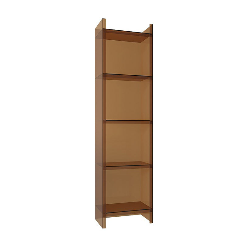 Closed Back Bookcase Scandinavian Style Bookshelf for Home Office Study Room 15.7"L x 9.8"W x 59.8"H Brown Clearhalo 'Bookcases' 'furn' 'furn_bookcases' 'Furniture' 'furniture_bookcases' 'Office Furniture' 4887285