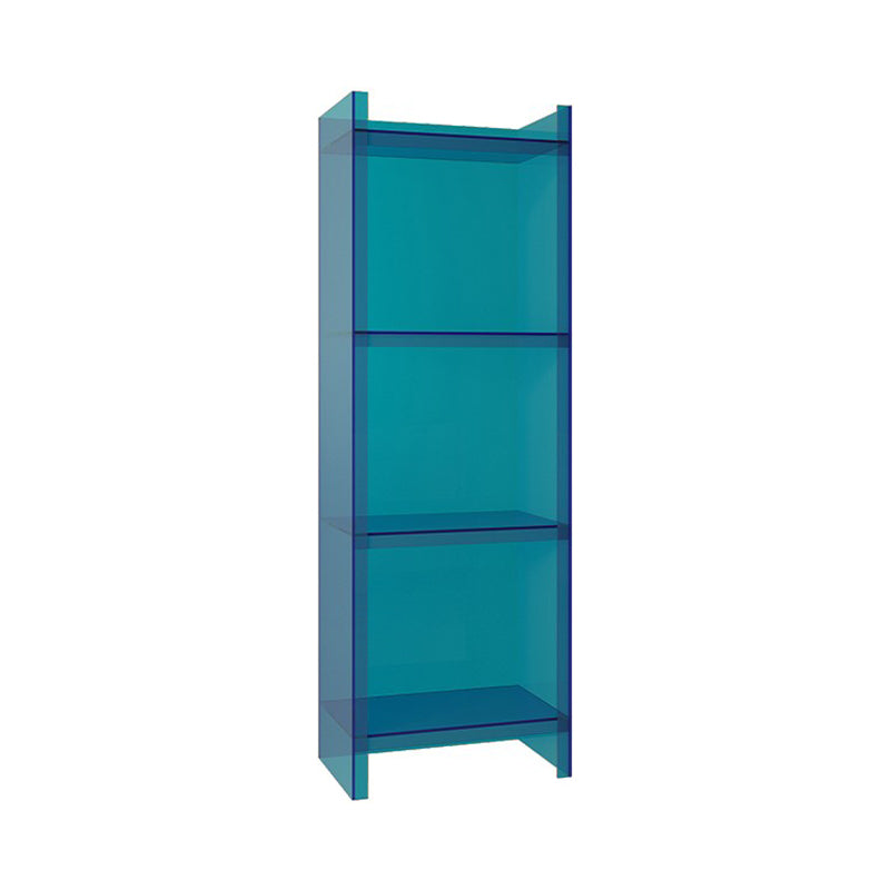 Closed Back Bookcase Scandinavian Style Bookshelf for Home Office Study Room 15.7"L x 9.8"W x 46.5"H Blue Clearhalo 'Bookcases' 'furn' 'furn_bookcases' 'Furniture' 'furniture_bookcases' 'Office Furniture' 4887286