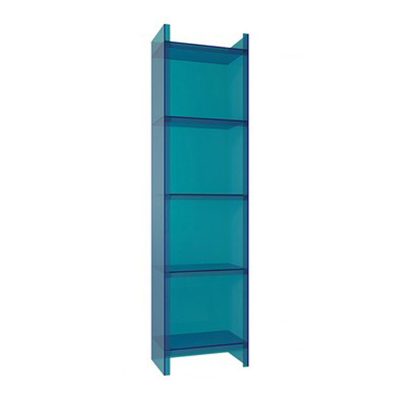 Closed Back Bookcase Scandinavian Style Bookshelf for Home Office Study Room 15.7"L x 9.8"W x 59.8"H Blue Clearhalo 'Bookcases' 'furn' 'furn_bookcases' 'Furniture' 'furniture_bookcases' 'Office Furniture' 4887289