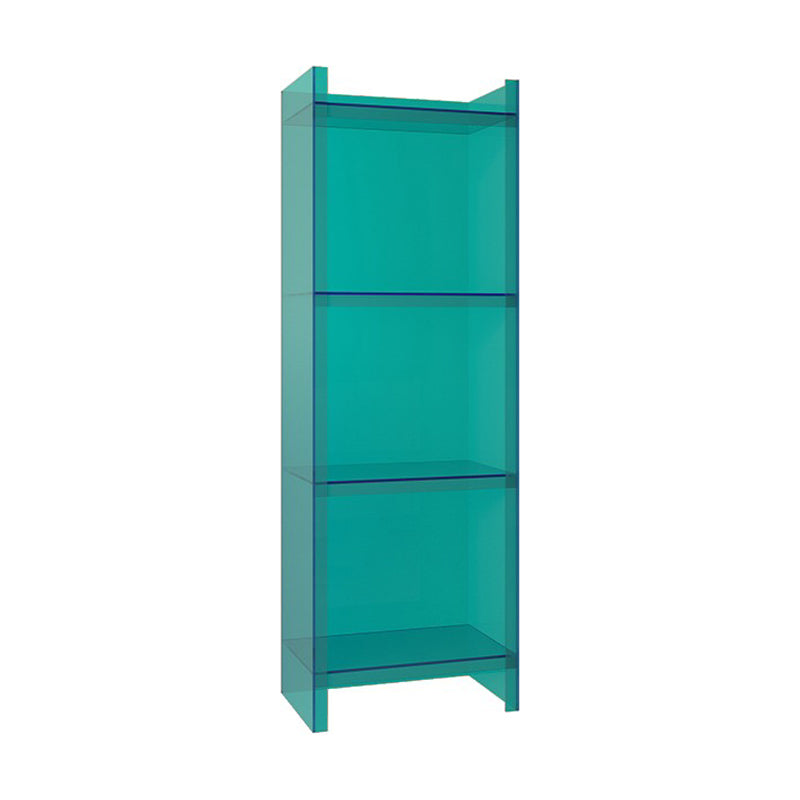 Closed Back Bookcase Scandinavian Style Bookshelf for Home Office Study Room 15.7"L x 9.8"W x 46.5"H Sky Blue Clearhalo 'Bookcases' 'furn' 'furn_bookcases' 'Furniture' 'furniture_bookcases' 'Office Furniture' 4887291