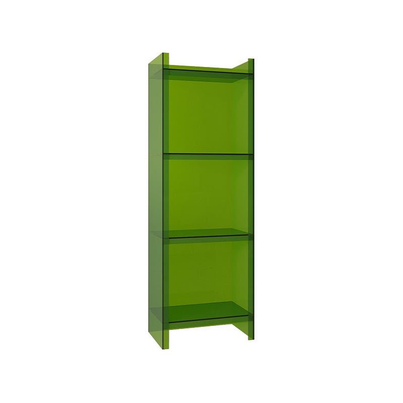 Closed Back Bookcase Scandinavian Style Bookshelf for Home Office Study Room 15.7"L x 9.8"W x 46.5"H Green Clearhalo 'Bookcases' 'furn' 'furn_bookcases' 'Furniture' 'furniture_bookcases' 'Office Furniture' 4887294